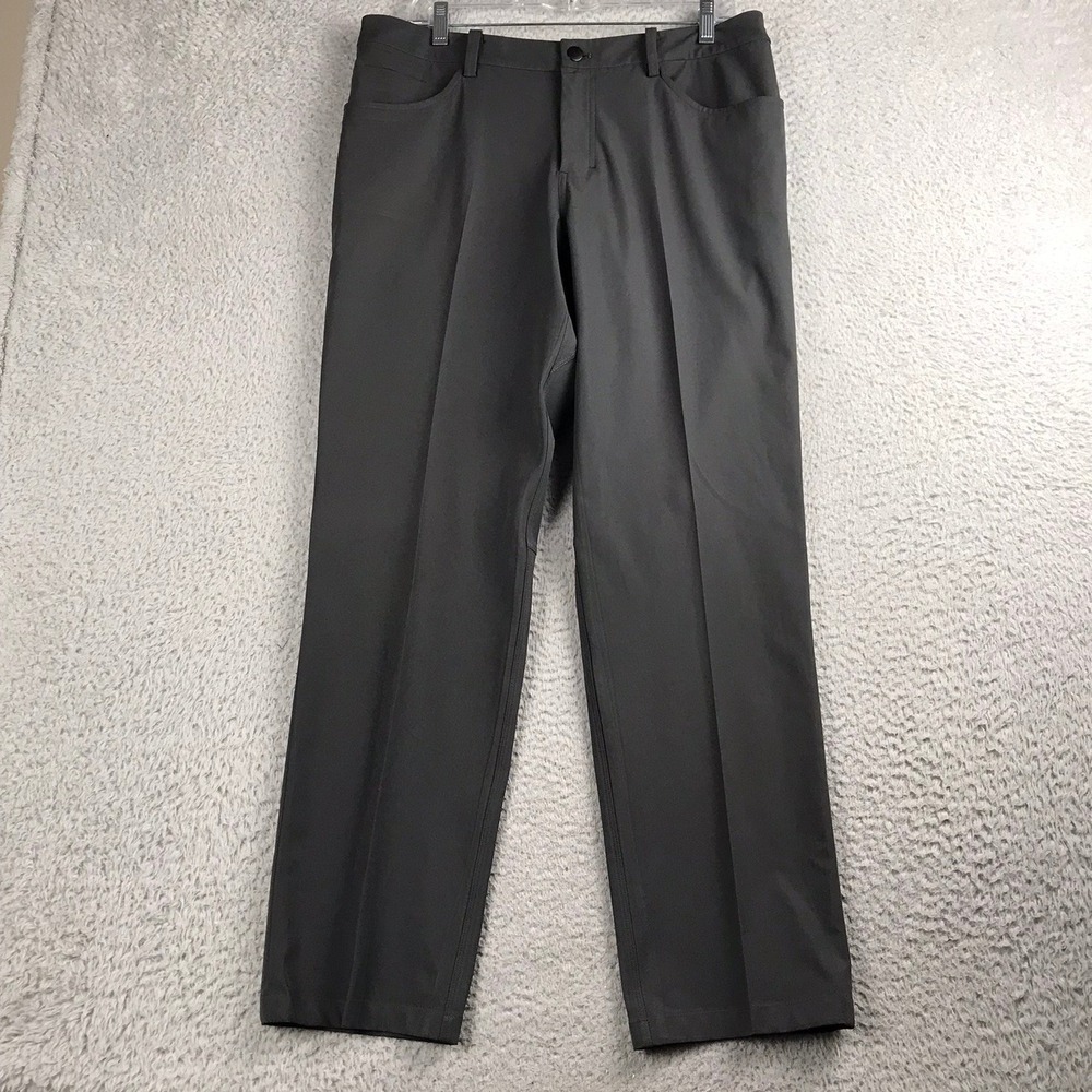 Lululemon ABC Pants Mens 34 (35x30)Gray Warpstreme Slim Straight Casual Trousers